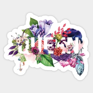 Floral Queen Sticker